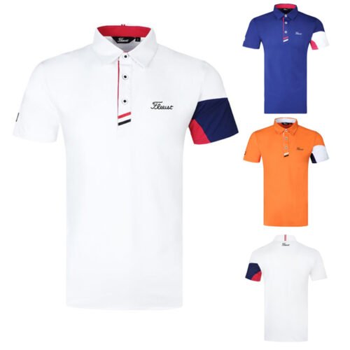 Golf wear men's Short sleeve Outdoor Sports Breathable Leisure golf polo