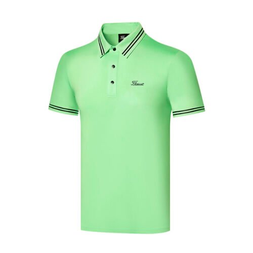 Golf Shirt Men's Outdoor Sports Short Sleeve T-shirt Breathable Polo Shirt Top - Image 3