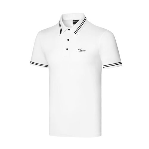 Golf Shirt Men's Outdoor Sports Short Sleeve T-shirt Breathable Polo Shirt Top - Image 5