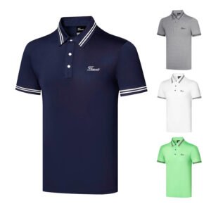 Golf Shirt Men's Outdoor Sports Short Sleeve T-shirt Breathable Polo Shirt Top