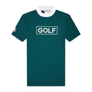 Golf Men's Short sleeve Refreshing Breathable Elastic Sports Stand up collar Polo Shirt