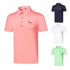 Golf clothing men's simple short sleeve T-shirt sports polo shirt golf quick drying top golf wear