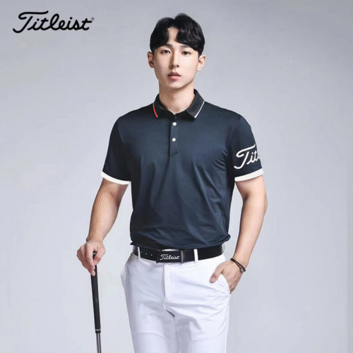 Golf men's loose top summer sports breathable minimalist fashion golf polo shirt