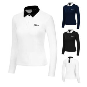 Golf Clothing Long Sleeved Women's Golf Fashionable Casual Sports Quick drying Polo Shirt Top