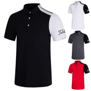 Golf Clothing Men's Jerseys Breathable Sweat Wicking Short sleeves Sweat Absorbing Polo Shirts Golf Tops