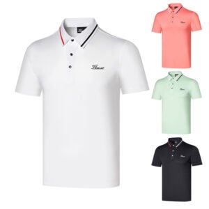 Golf clothing men's sweat wicking sport polo shirt quick drying breathable casual outdoor top