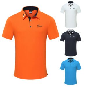 Golf clothing golf men's short sleeved T-shirt outdoor sports breathable quick drying moisture polo shirt