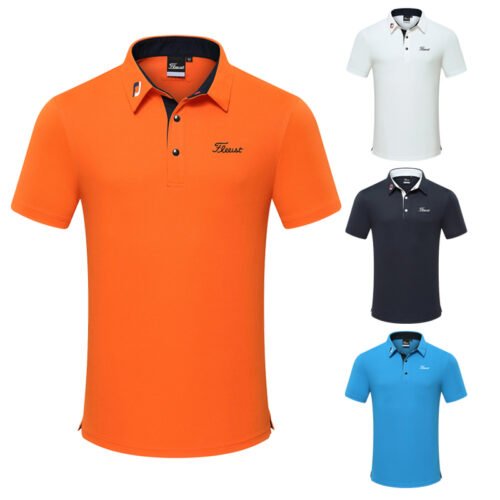 Golf clothing golf men's short sleeved T-shirt outdoor sports breathable quick drying moisture polo shirt