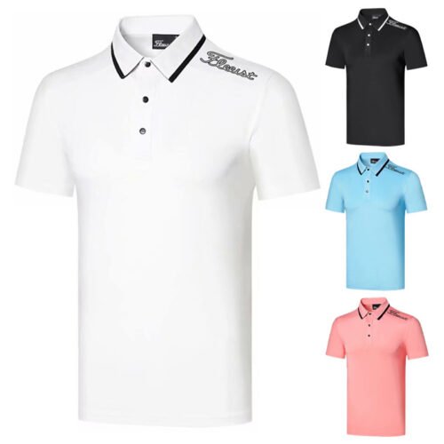 Golf Outdoor Men's Summer Top Polo shirt Short sleeved T-shirt Quick drying Sport Golf Shirt