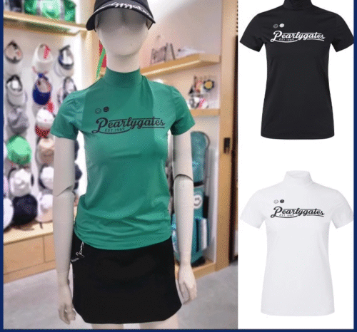 Golf clothing women's round neck breathable quick drying short sleeved golf outdoor sports top