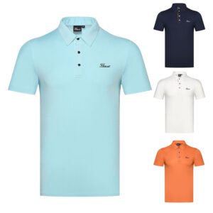 Golf Men's Solid color Top, Fashionable Breathable Simple Golf Polo Shirt