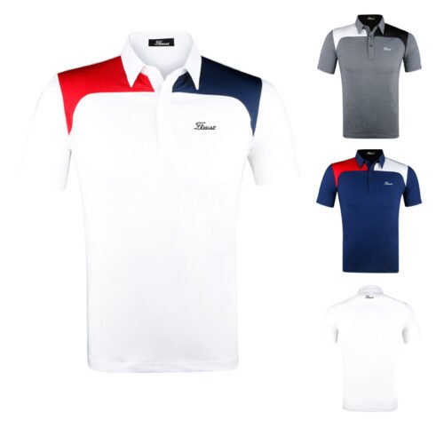 Golf apparel men's outdoor sports quick drying breathable golf polo shirt