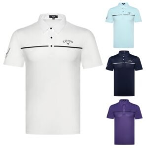Seasonal Golf Clothing Men's Short sleeved T-shirt Collar Top Thin Breathable Golf Polo Shirt
