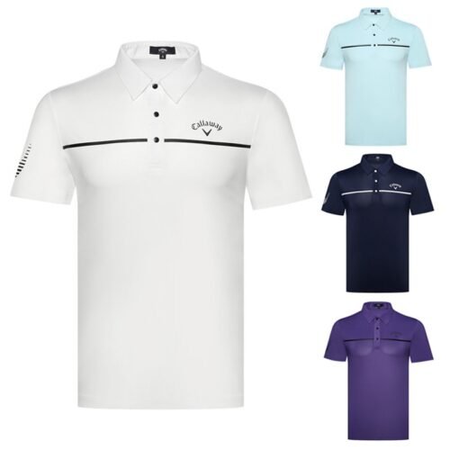 Seasonal Golf Clothing Men's Short sleeved T-shirt Collar Top Thin Breathable Golf Polo Shirt