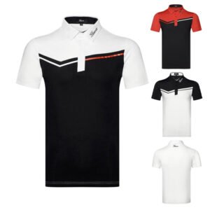 New Summer Golf Men's Top Solid Color Fashion Polo Shirt, Breathable and Quick Drying Suitable for Outdoor Sports