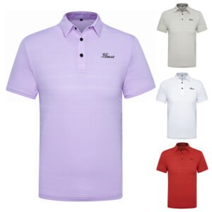 Golf jersey men's summer short sleeved sport quick drying polo shirt GOLF outdoor casual top