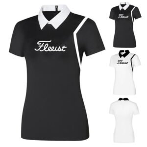 Summer new women's golf breathable sweat wicking short sleeve golf outdoor sports jersey polo shirt