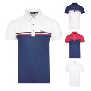 Golf summer collar clothing men's short sleeved T-shirt outdoor sports quick drying breathable polo loose jersey