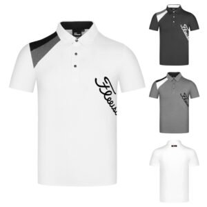 Summer golf uniform men's minimalist style outdoor sports quick drying breathable polo shirt jersey