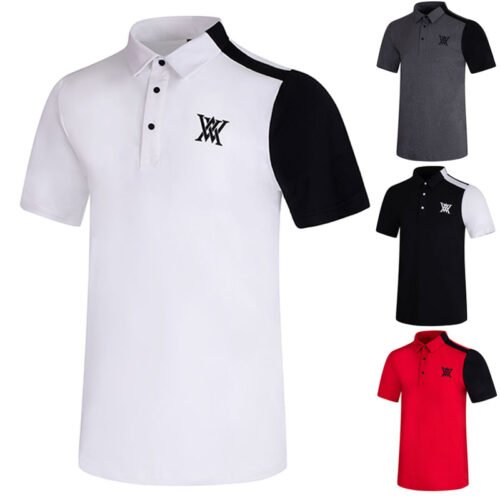Summer golf apparel men's short sleeved dry polo shirt outdoor sports casual top