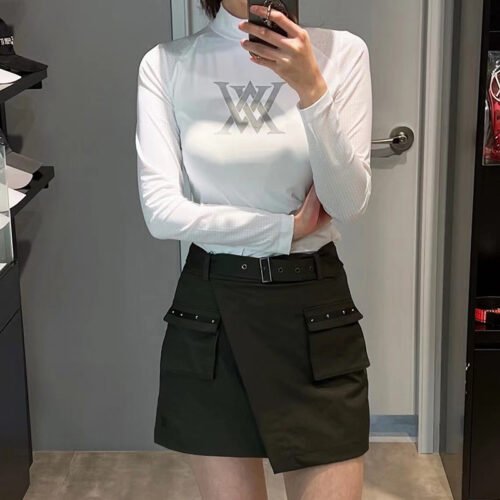 Golf Wear Long sleeved Women's Fashionable Solid color Versatile Top - Image 6