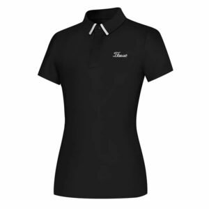 New Golf Women's Short sleeved Stand up Collar Sports Polo Shirt