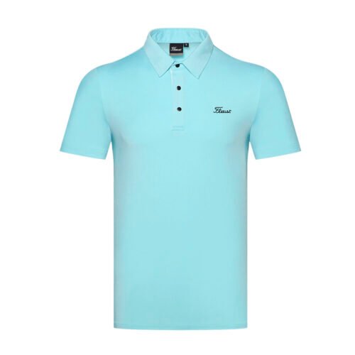 Golf Men's Solid color Top, Fashionable Breathable Simple Golf Polo Shirt - Image 3
