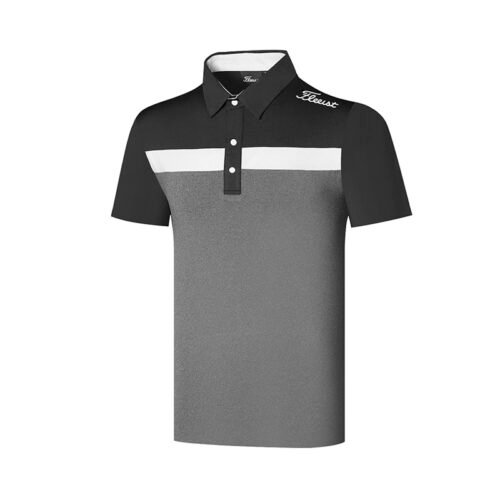 Men's Golf Breathable Solid Color Top Outdoor Minimalist Golf Shirt - Image 3
