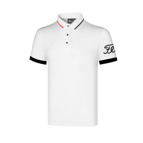 Golf men's loose top summer sports breathable minimalist fashion golf polo shirt - Image 3