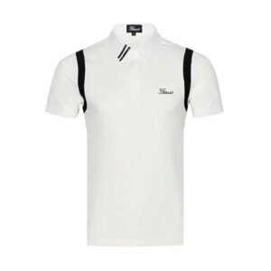 Golf clothing men's short sleeved breathable quick drying sweat wicking moisture absorbing
