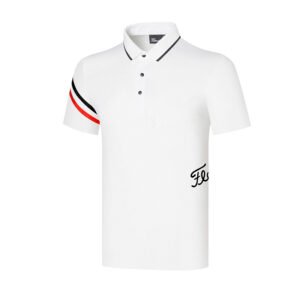 Golf clothing short sleeved men's summer sports polo shirt breathable and sweat absorbing GOLF