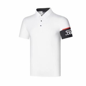 Golf men's short sleeve sport breathable quick drying polo shirt jersey casual sweat wicking top