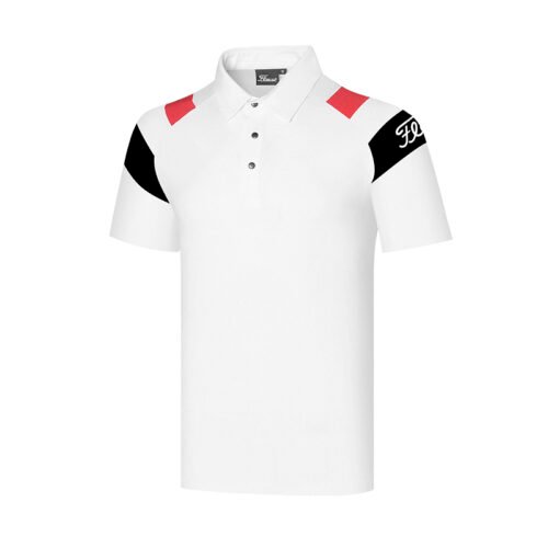 Golf clothing short sleeved men's summer outdoor sports polo shirt fashionable splicing quick drying breathable golf - Image 2