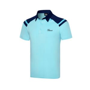 Golf suit men's solid color short sleeved sports quick drying breathable loose polo shirt