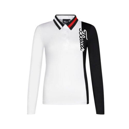 Golf clothing women's long sleeved quick drying breathable sweat wicking T-shirt casual outdoor polo shirt - Image 4