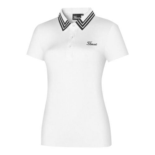 Golf short sleeve T-shirt for women's outdoor casual quick drying lapel top, slim fit and slimming temperament golf uniform - Image 3