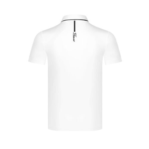 New Men's Golf Sport Short sleeved Breathable Polo Shirt Casual Solid Color Lapel Shirt - Image 5