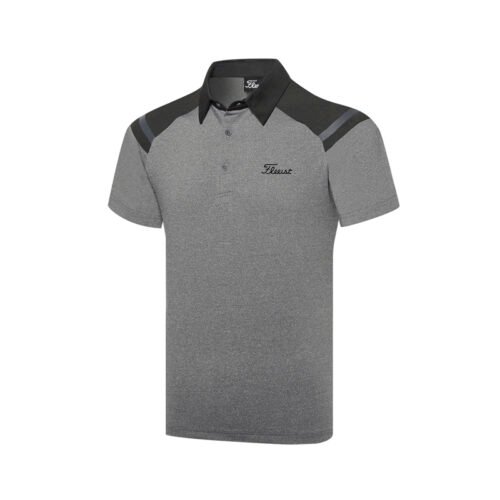 Golf suit men's solid color short sleeved sports quick drying breathable loose polo shirt - Image 3