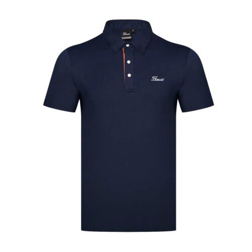 Golf Men's Solid color Top, Fashionable Breathable Simple Golf Polo Shirt - Image 4