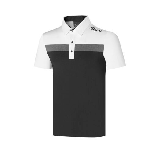 Men's Golf Breathable Solid Color Top Outdoor Minimalist Golf Shirt - Image 5