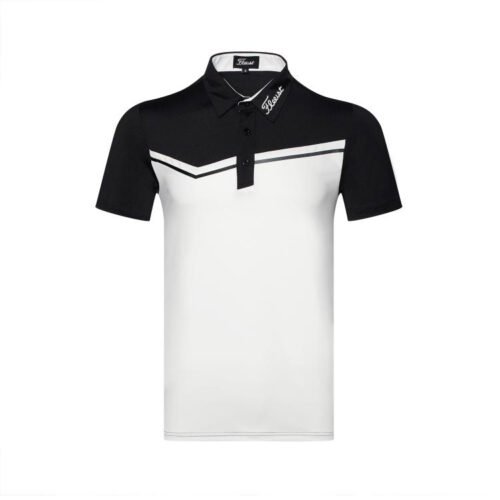 New Summer Golf Men's Top Solid Color Fashion Polo Shirt, Breathable and Quick Drying Suitable for Outdoor Sports - Image 2