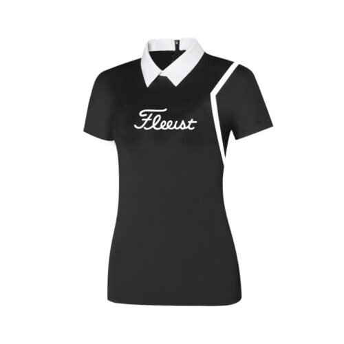 Summer new women's golf breathable sweat wicking short sleeve golf outdoor sports jersey polo shirt - Image 3