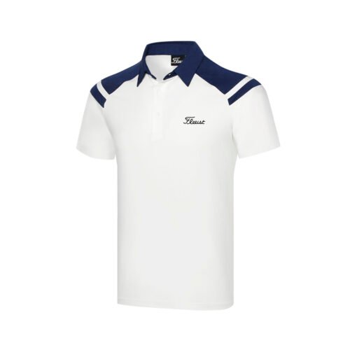 Golf suit men's solid color short sleeved sports quick drying breathable loose polo shirt - Image 4