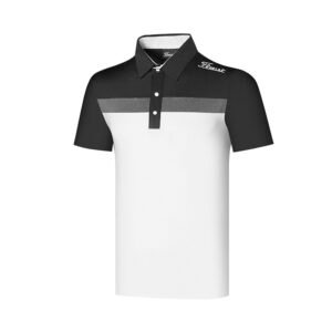 Men's Golf Breathable Solid Color Top Outdoor Minimalist Golf Shirt
