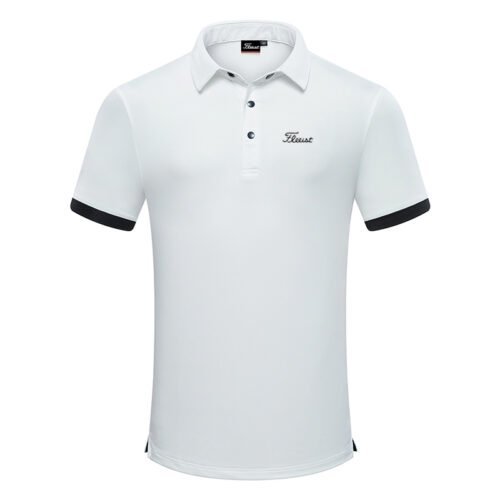 Men's Golf Clothing Top Loose Short sleeved T-shirt Flip Collar Quick drying Casual Sportswear Men's Golf - Image 4