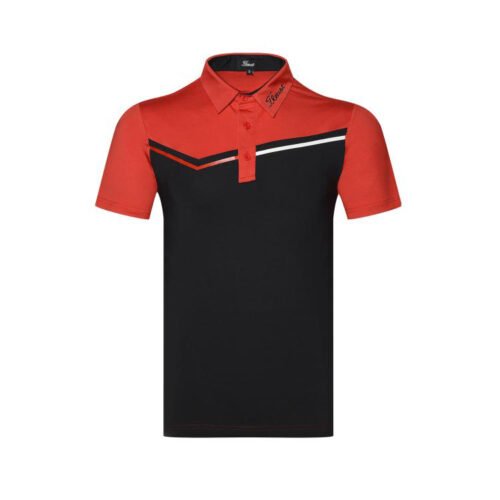 New Summer Golf Men's Top Solid Color Fashion Polo Shirt, Breathable and Quick Drying Suitable for Outdoor Sports - Image 4