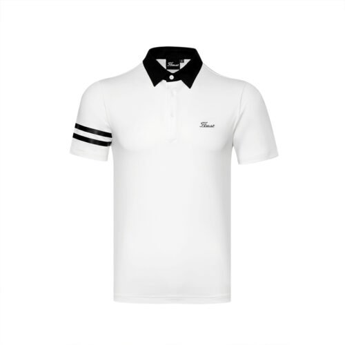 Golf clothing men's outdoor sports short sleeved casual minimalist polo shirt breathable quick drying - Image 2
