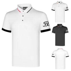 Golf men's loose top summer sports breathable minimalist fashion golf polo shirt