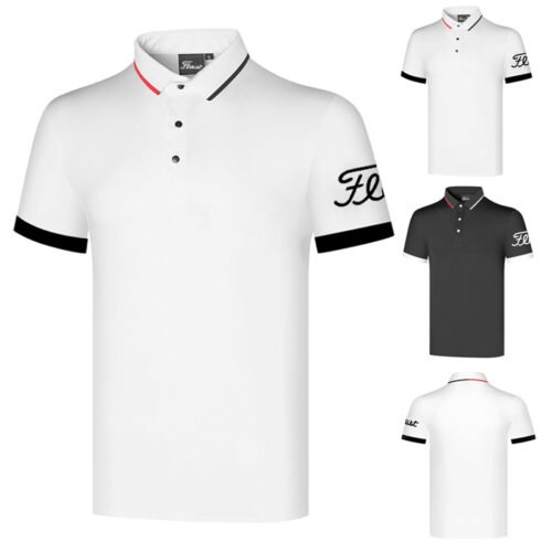 Golf men's loose top summer sports breathable minimalist fashion golf polo shirt - Image 2