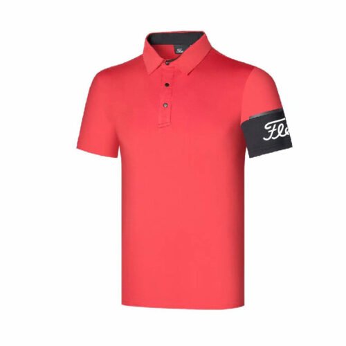 Golf men's short sleeve sport breathable quick drying polo shirt jersey casual sweat wicking top - Image 4